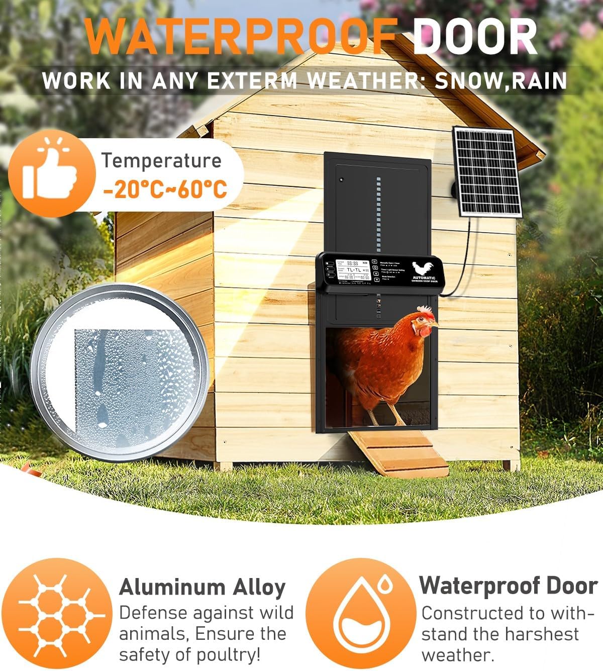 INNOLAND Automatic Solar Powered Chicken Door