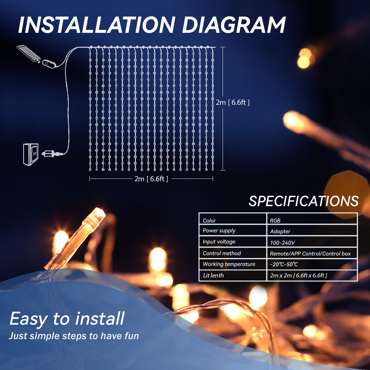 INNOLAND Halloween Smart Curtain Lights