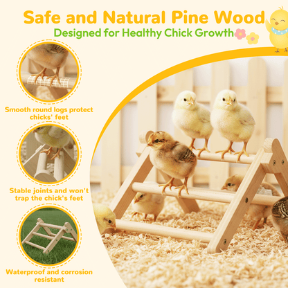 INNOLAND Chick Perch Foldable, 11.02" × 9.84" × 6.10" Baby Chick Toys (M)