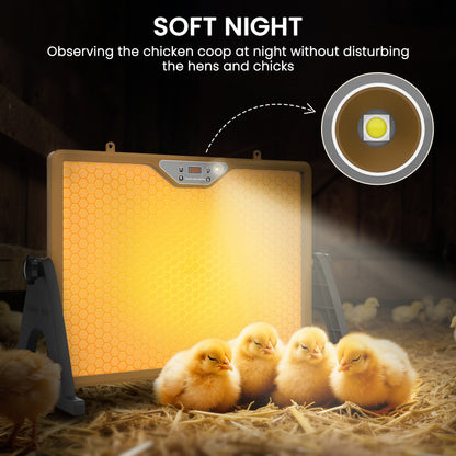 INNOLAND Chicken Coop Heater Brooder Plate, 180W Dual-Heating Chicken Heater