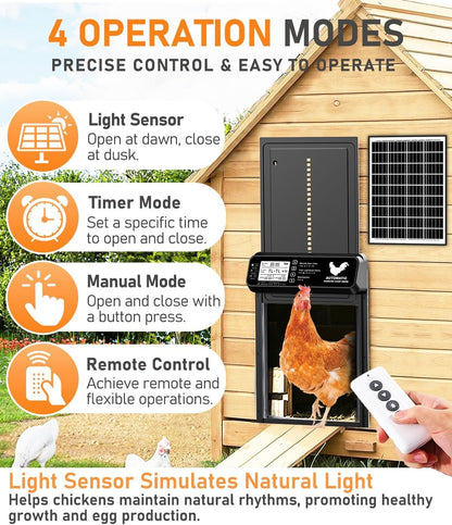INNOLAND Automatic Solar Powered Chicken Door