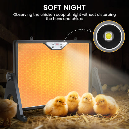 INNOLAND Chicken Coop Heater Brooder Plate, 180W Dual-Heating Chicken Heater