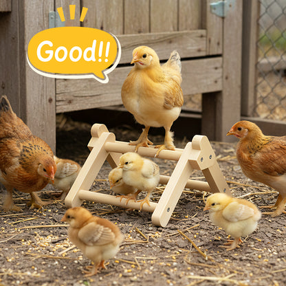 INNOLAND Chick Perch Foldable, 8.27" × 7.68" × 4.92" Roosting Perch for Chicks Brooder (S)