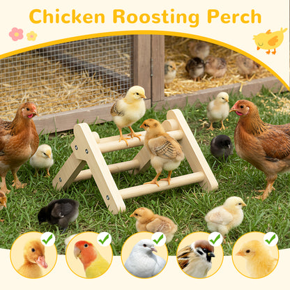INNOLAND Chick Perch Foldable, 8.27" × 7.68" × 4.92" Roosting Perch for Chicks Brooder (S)